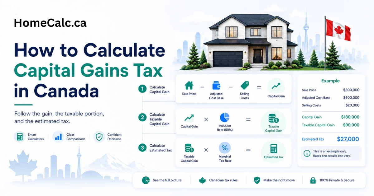 How to calculate capital gains tax in Canada