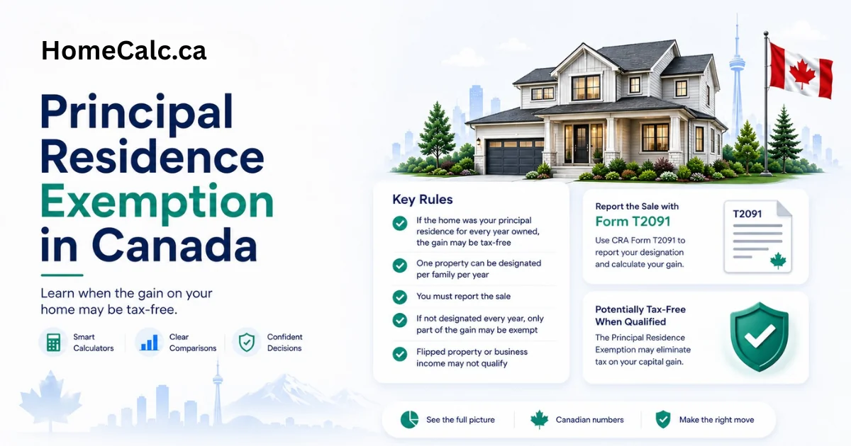 Canadian principal residence exemption explained