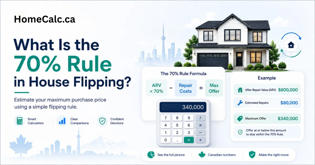 What Is the 70% Rule in House Flipping? Formula, Examples & Canadian Adjustments